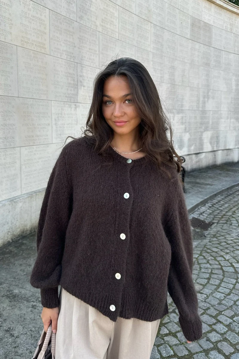 BYIC - Idaic Cardigan - dbrown Dark Brown