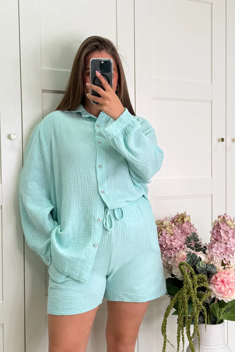 A-bee - Nelly Shorts - Aqua Marine