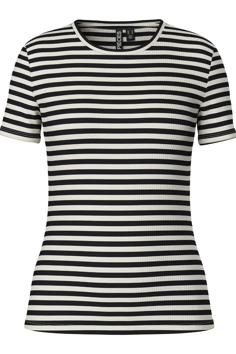 Pieces - Pcruka Ss Top Bc - Cloud Dancer/black