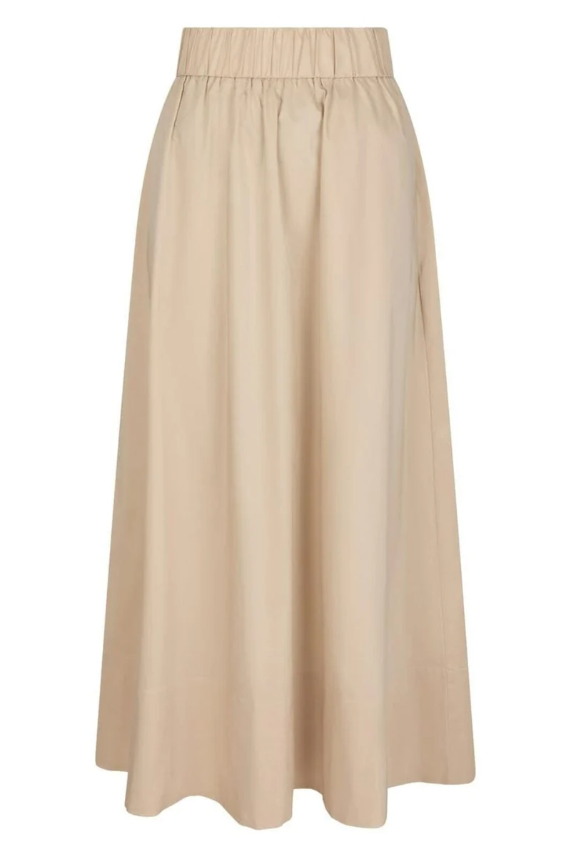 Neo Noir - Yara Long Poplin Skirt 163076 - 125 - Dark Sand