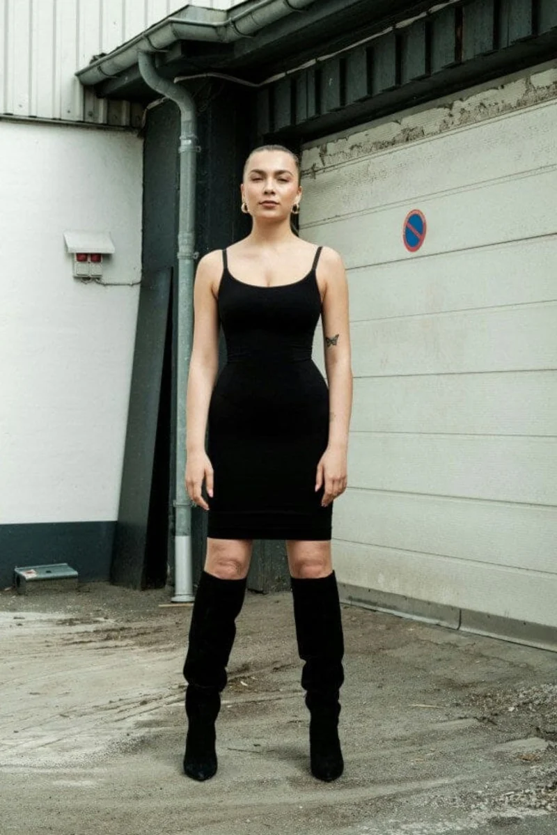 Lykkeland Ateliér - Second Skin Slip Dress - Black