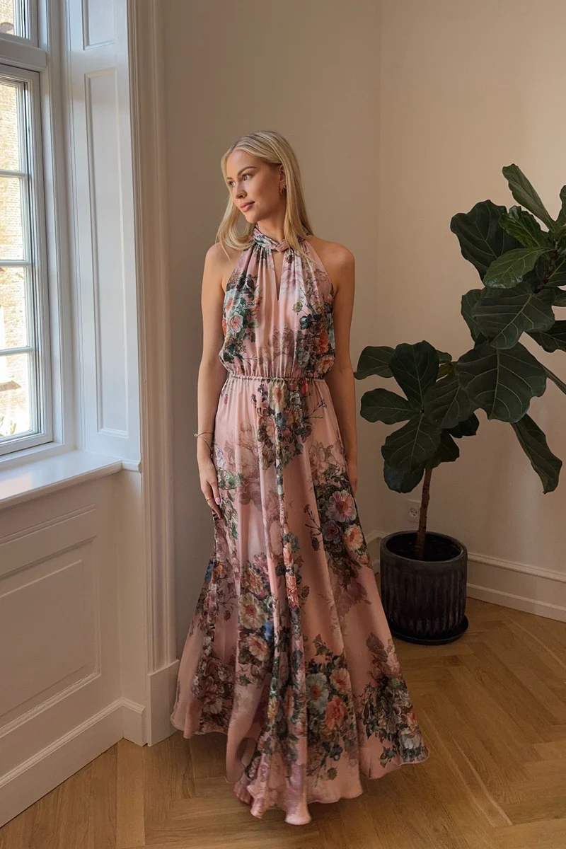 Karmamia - Ava Maxi Dress 2186 - Daisy Pink