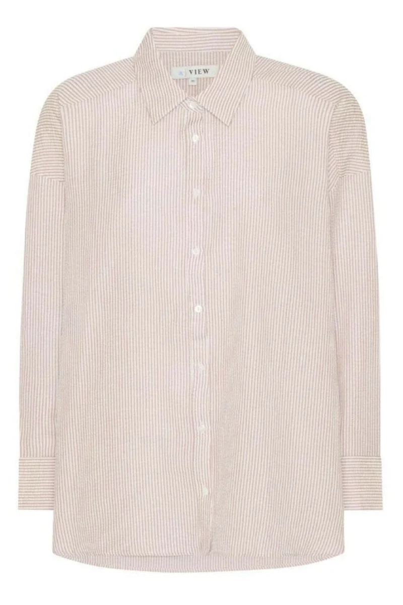 A-View - Sonja Shirt - 077 Sand/White