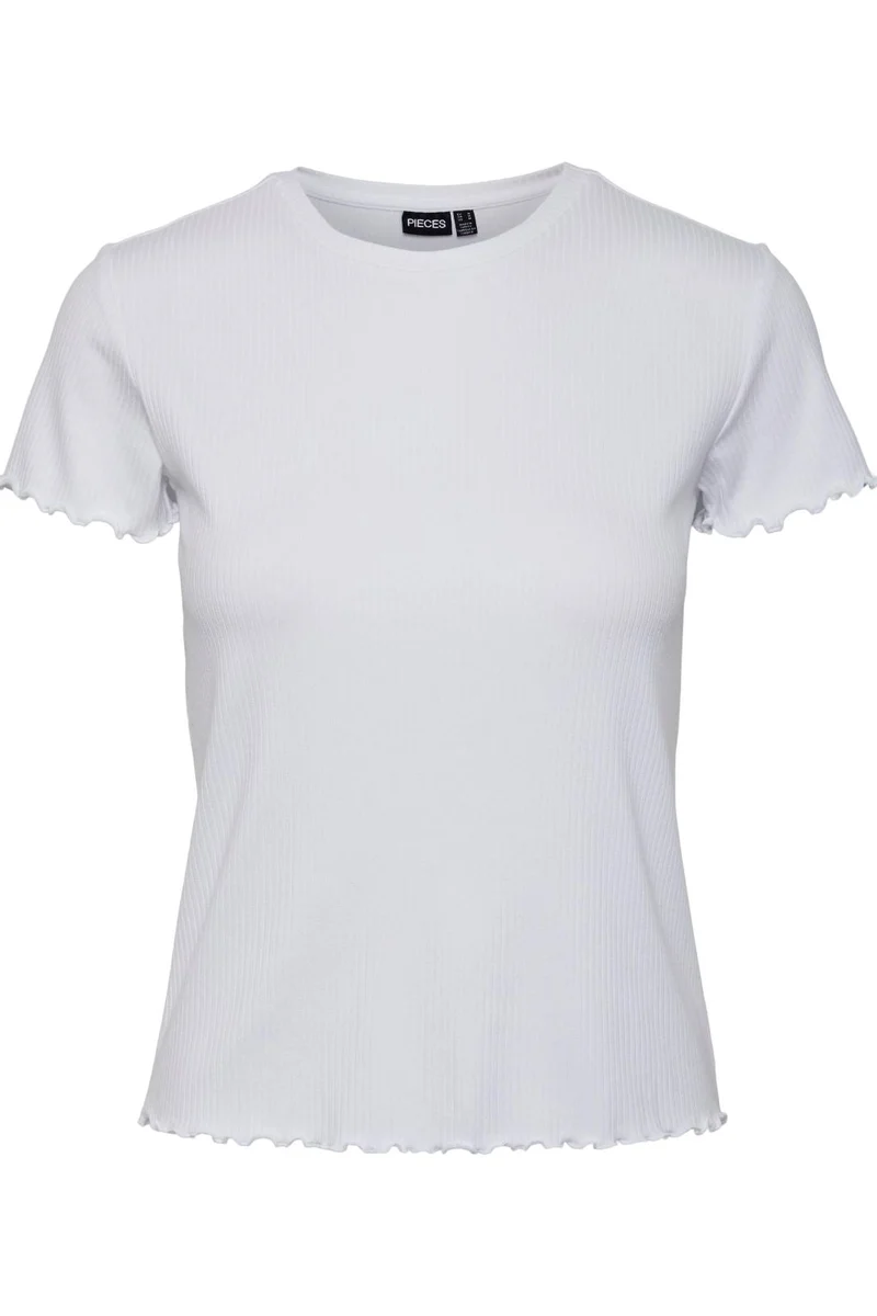 Pieces - Pcnicca Ss O-Neck Top - Bright White