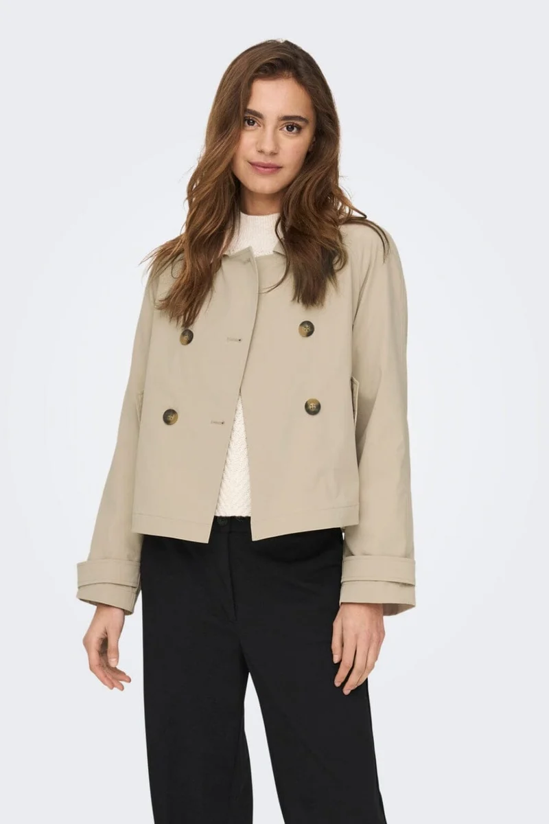 Only - Onlapril Short Trenchcoat - 4063293 Oxford Tan