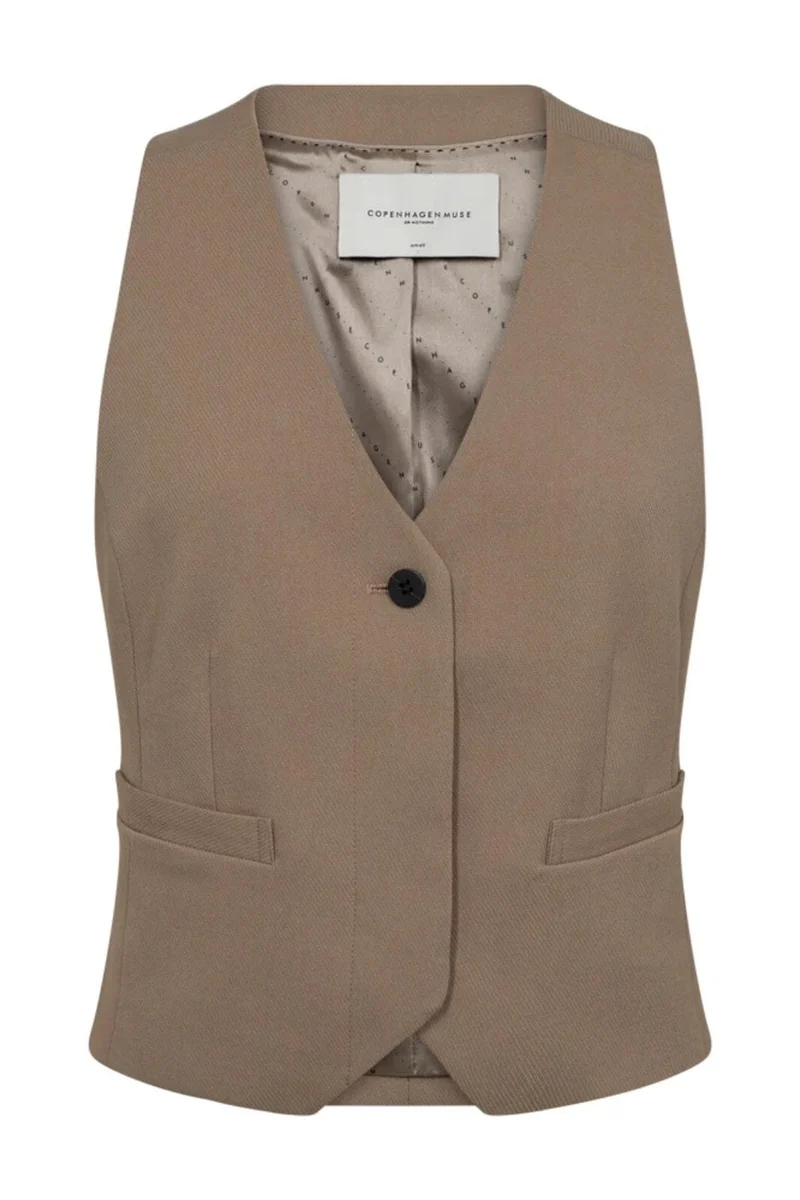 Copenhagen Muse - Tailor-Waistcoat 201671 - Timber Wolf