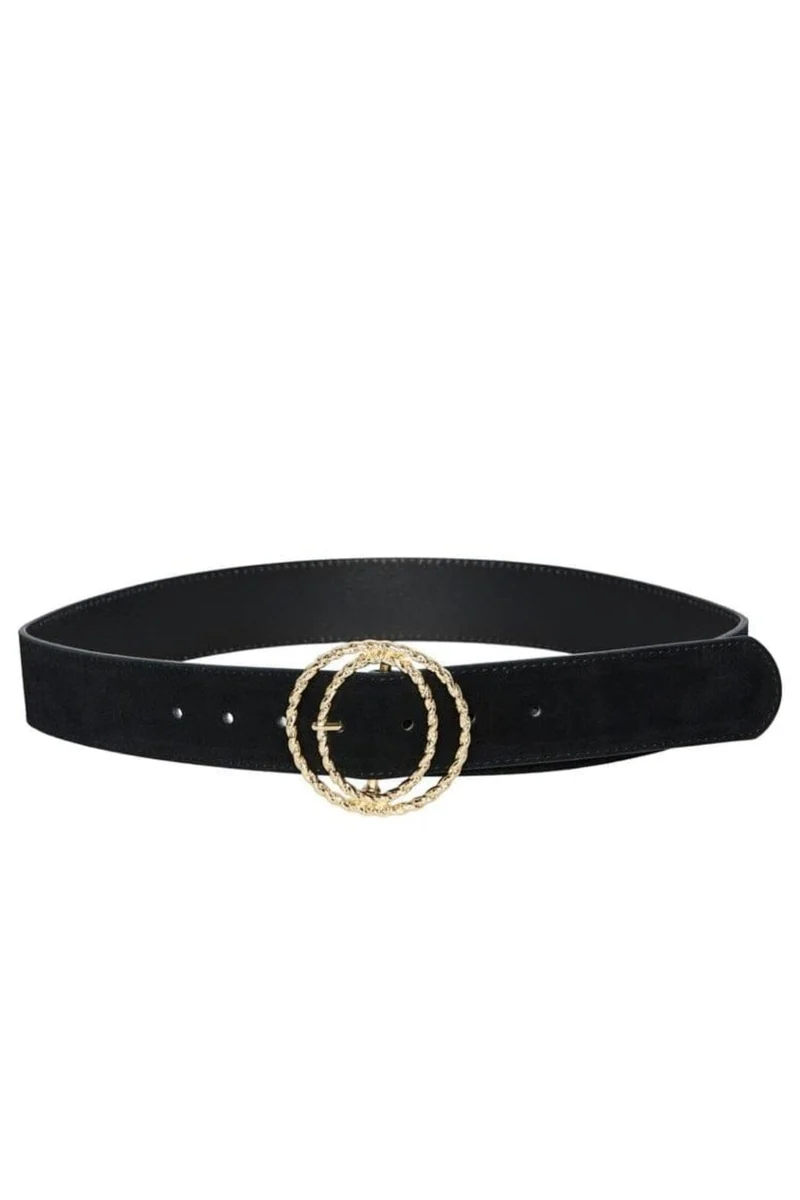 Pieces - Pcsab Suede Waist Belt - 4363348 Black Gold