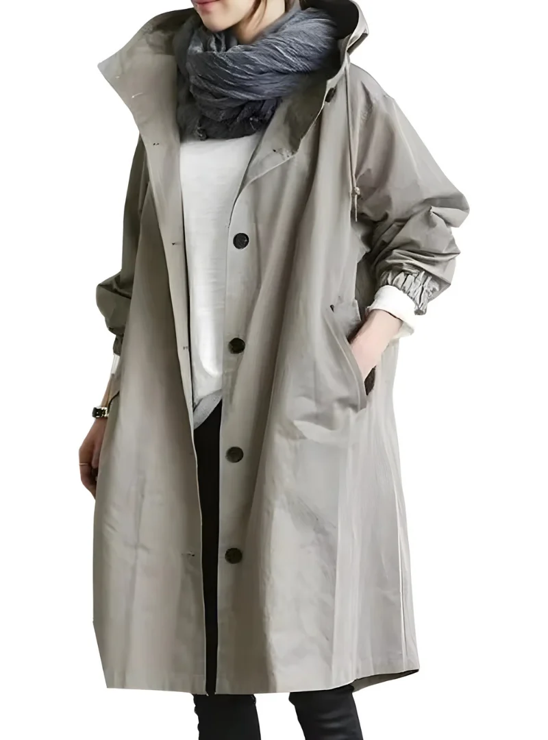 Icone™ ElegantCoat - Allväders Lätt Komfort Huva Elegant Kappa