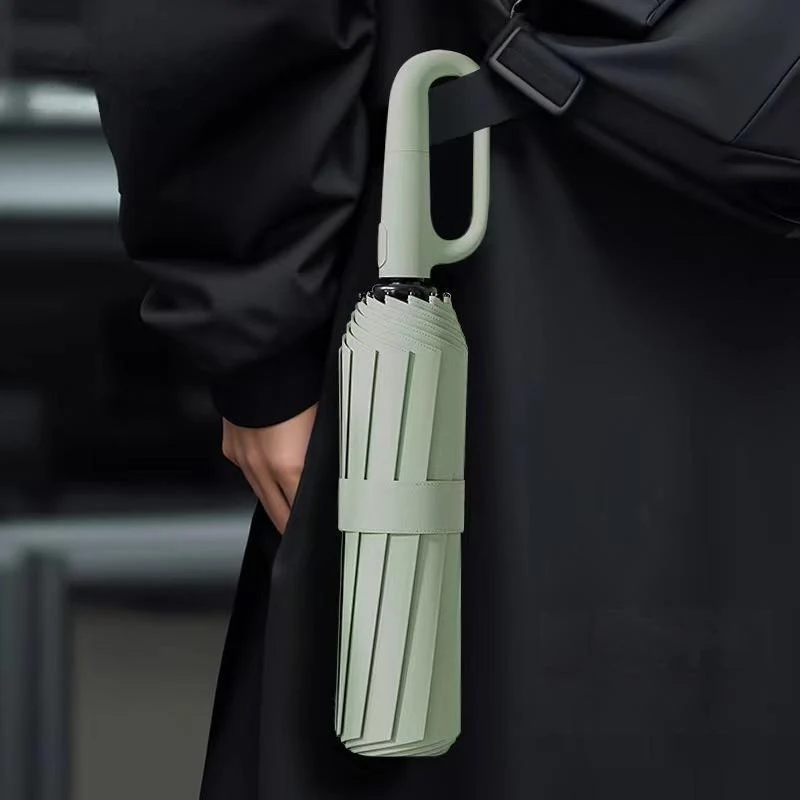 FoldingUmbrella: Automatisk 20 Ben Ringspänne Handtag Fällbar Paraply