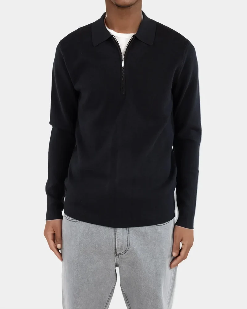 Caleb Knitted Half Zip Tröja