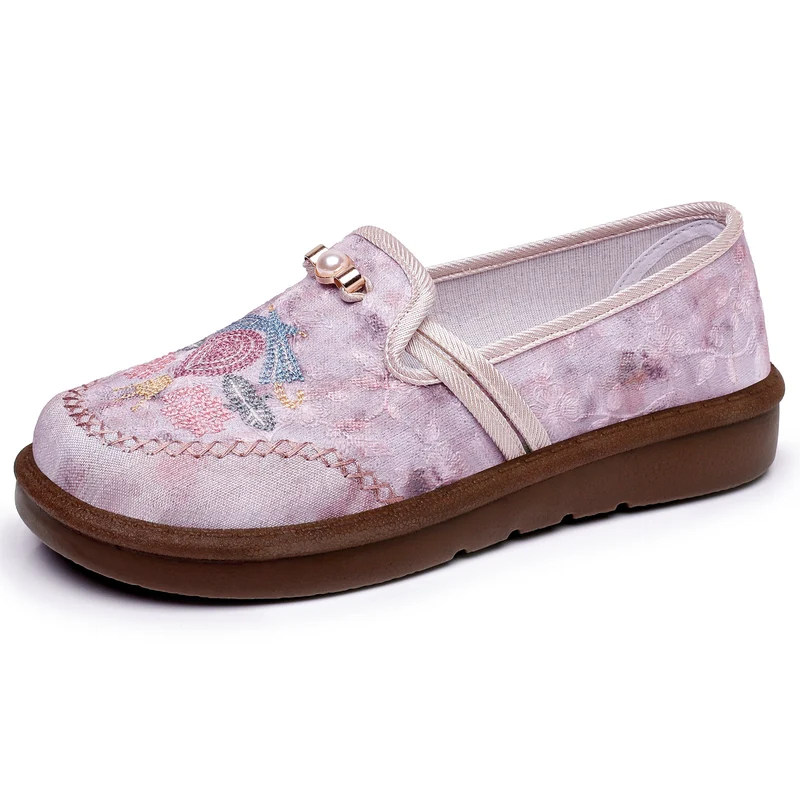 Happy™ EmbroideredLoafers: Bekväma Eleganta Broderade Mönster Loafers