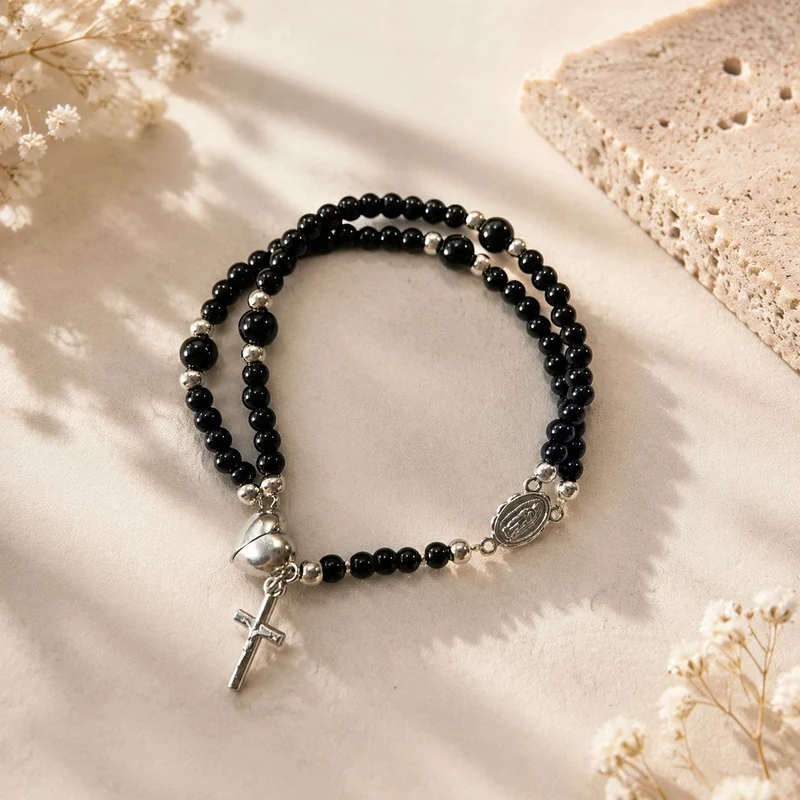Jewelance™ RosaryBracelet 1+1 GRATIS: Magnetisk Stängning Klassisk Rosenkransarmband