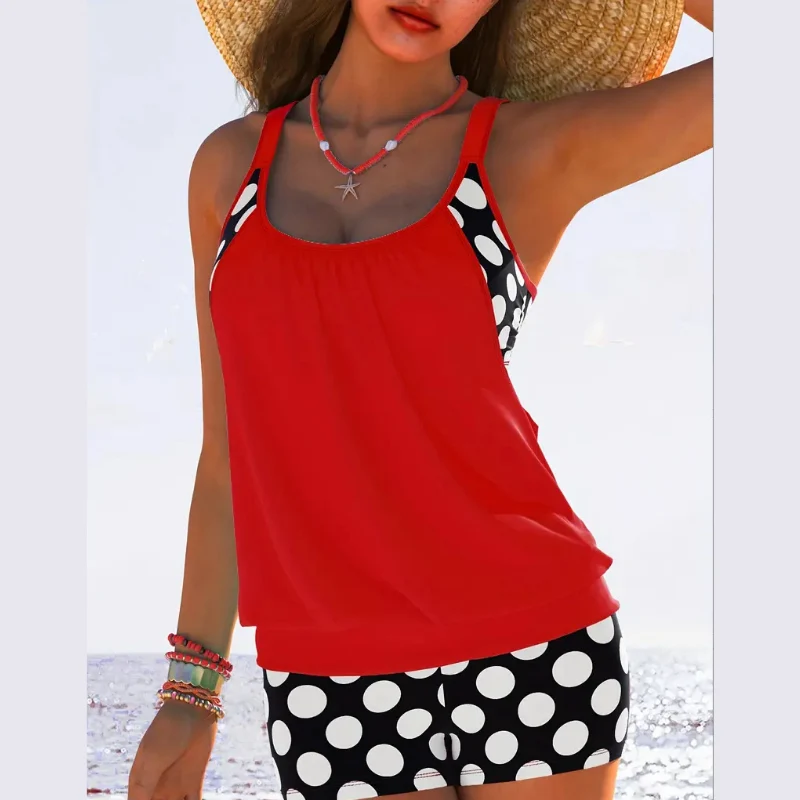 Icone™ BeachChic: Löst Ärmlöst Topp Och Stiliga Shorts Badkläder Set