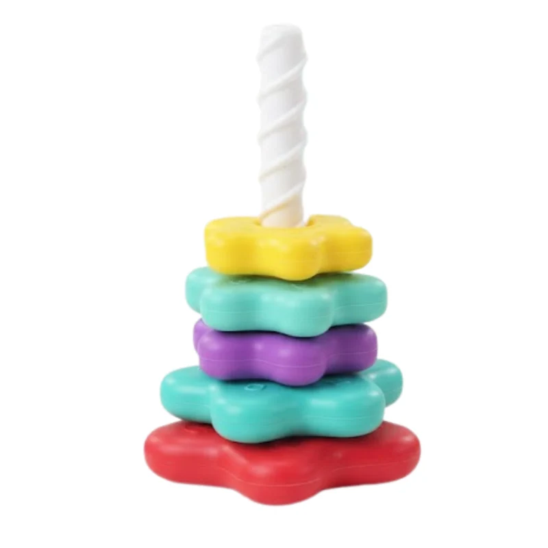 Kletshuts™ StackingToy: Regnbåge Torn Hjul Stapling Leksak Sensorisk Lärande