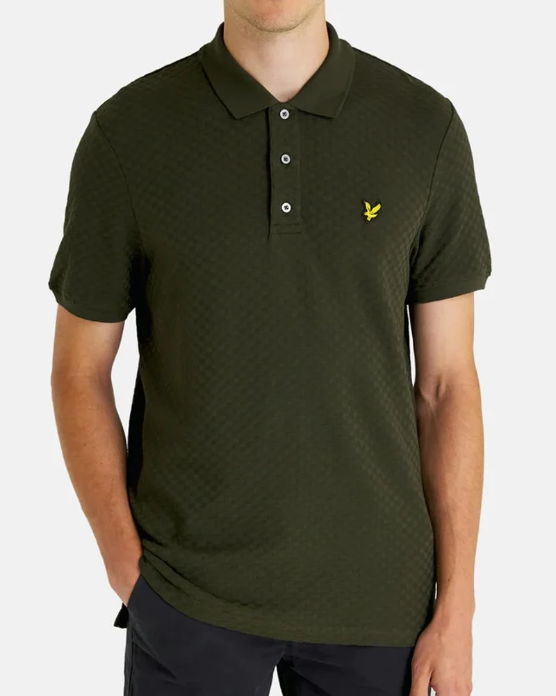 Grid Texture Polo Pikétröja