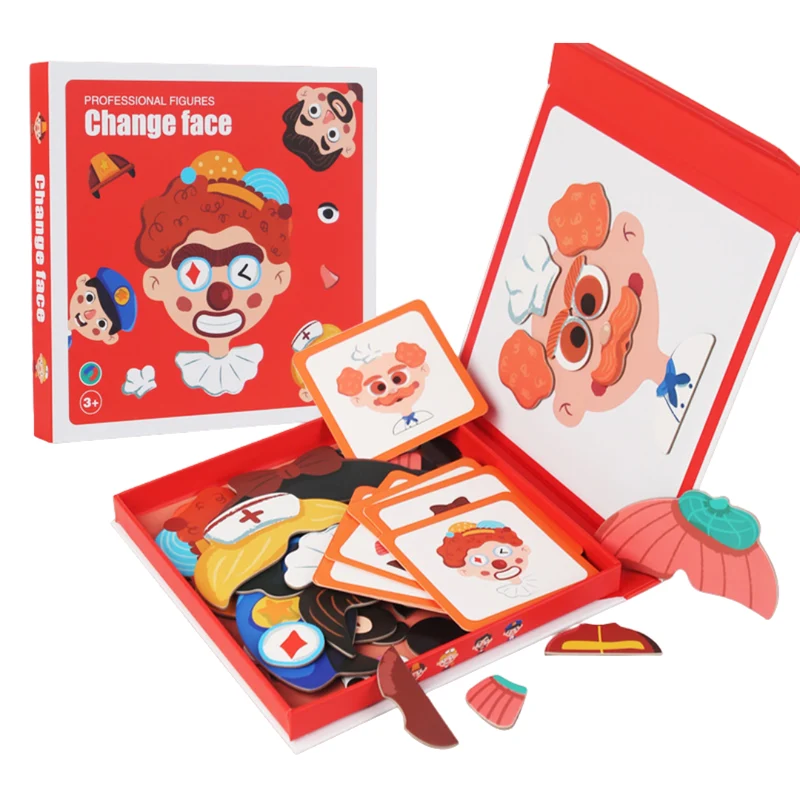 Kletshuts™ CharacterPuzzle: Interaktivt Förändring Karaktär Pussel Spel Set Leksak