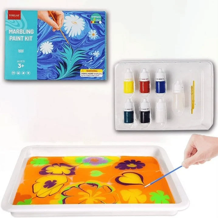 Kletshuts™ KidArt: Akvarell Marmor Barn Konst Kreativ Lek Set